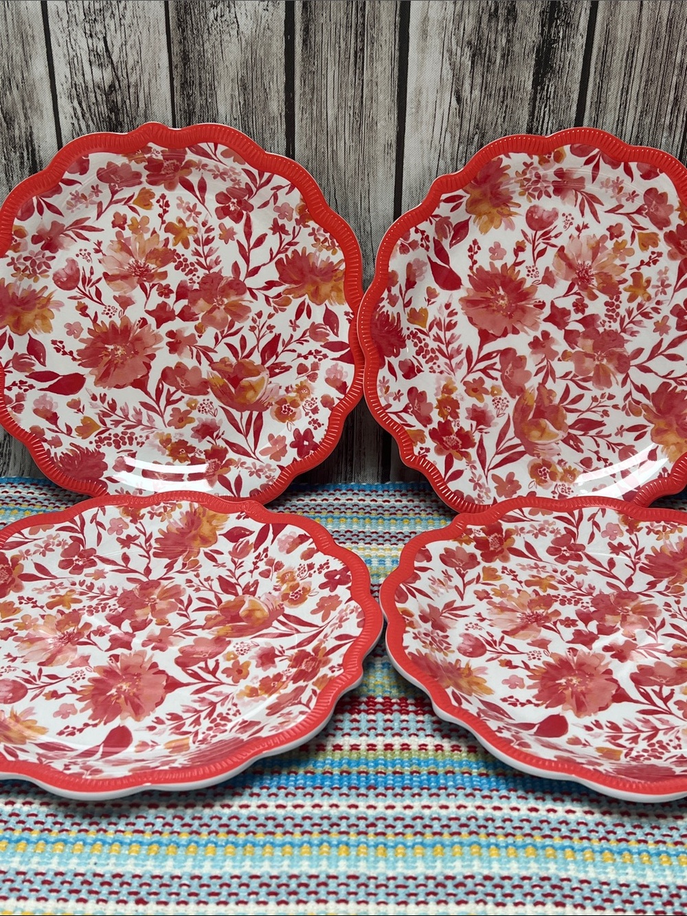 The Pioneer Woman set of 4 melanin floral luncheon plates